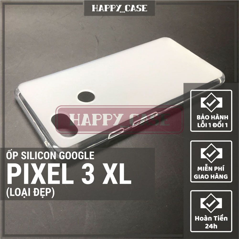 Ốp điện thoại google pixel 3xl thin transparent silicon