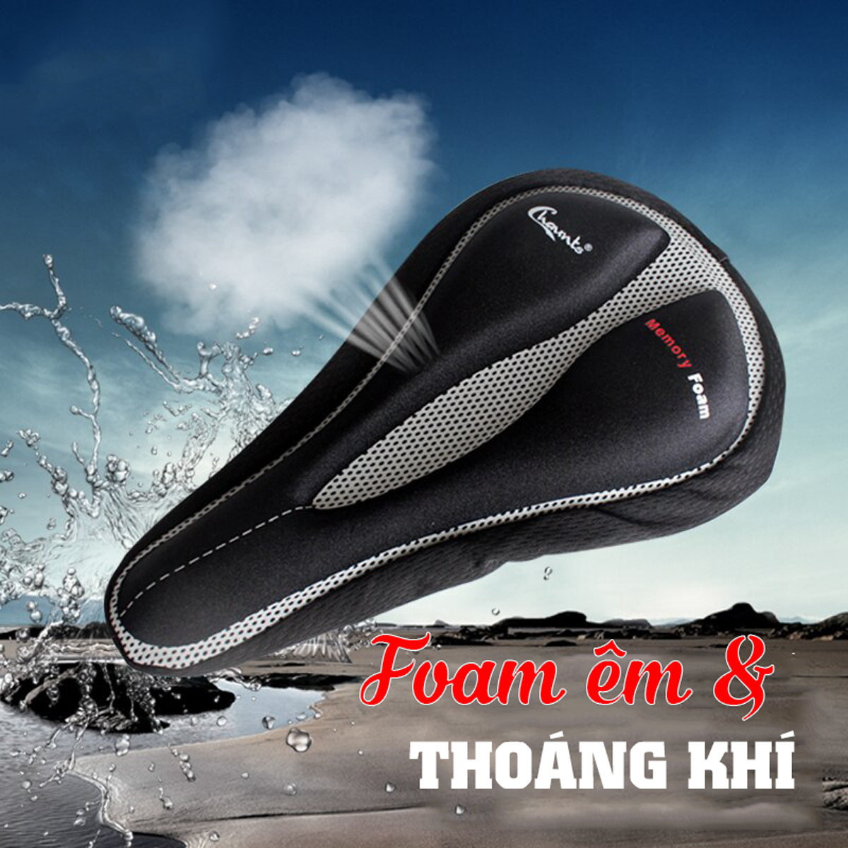 Miếng đệm lót yên xe đạp silicon gel mút mềm foam đàn hồi siêu êm cao cấp bao yên cho xe đạp thể thao địa hình MTB, xe đạp leo núi KAVISOTA