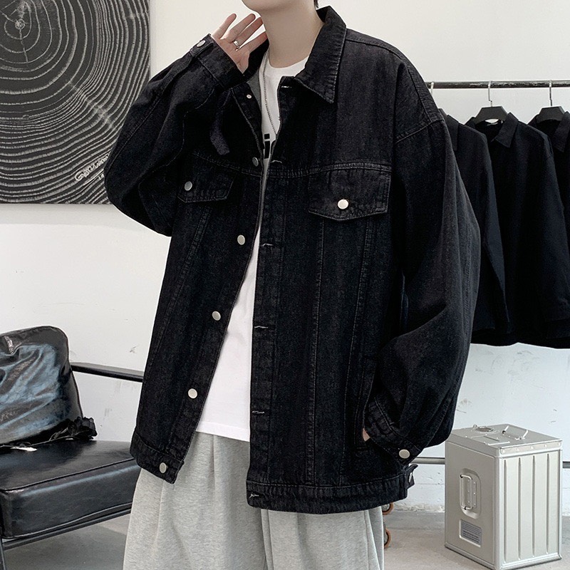 Áo Khoác Jean Nam ST 144 ĐEN Thời Trang - Áo Khoác Jeans Nam Basic - Áo Khoác Bò Nam Đơn Giản - 240210