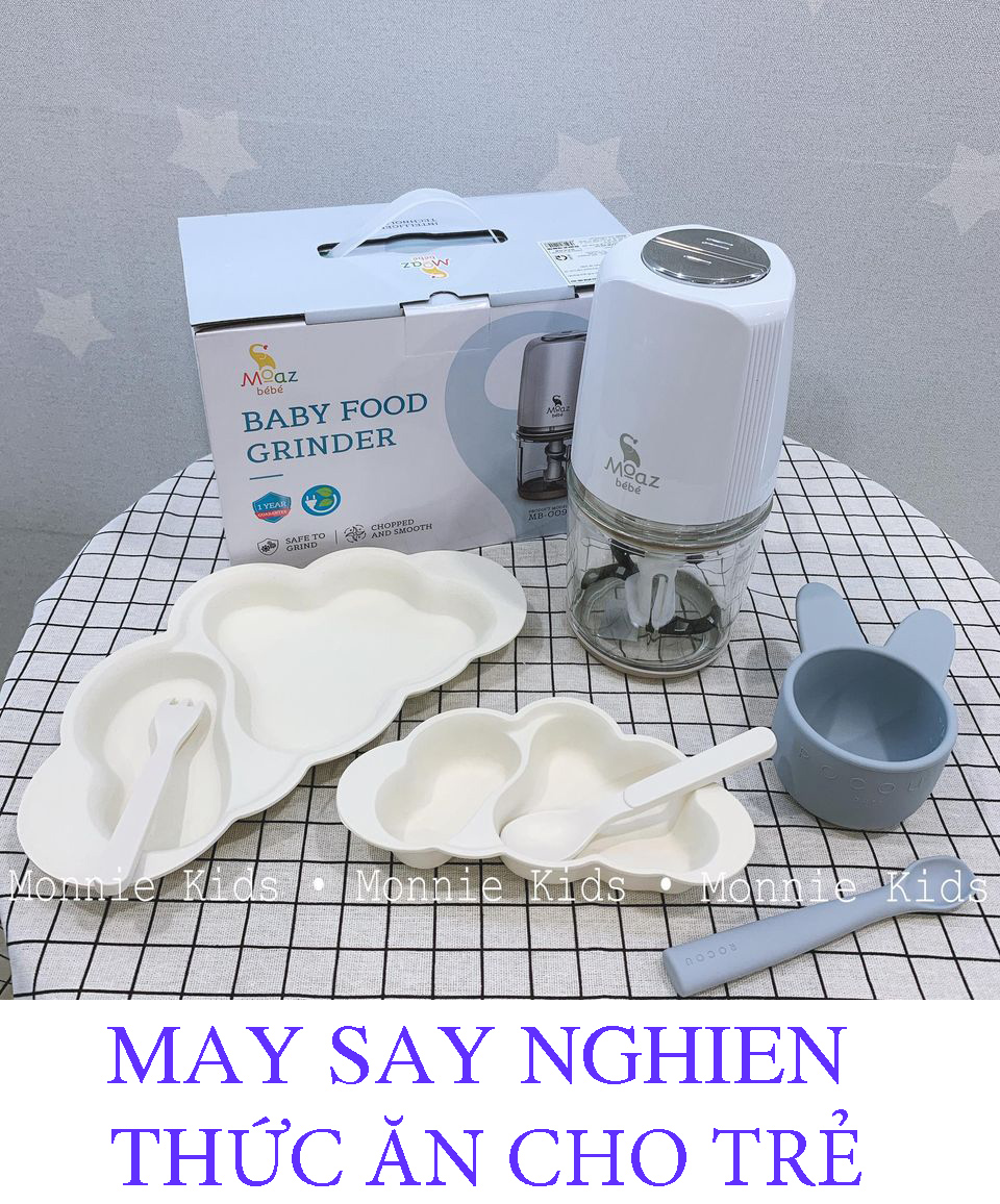 [HCM]Máy Xay Nghiền Thức Ăn Cho Trẻ Em Moaz Bébé Mb-009/ Máy Dùng Xay Bột Cháo Thịt Rau Củ Hoa Quả Đá VV Rất Nhỏ Gọn Và Tiện Lợi/ Độ Bền Cao Tháo Lắp Dễ Dàng Thuận Tiện Khi Vệ Sinh Máy/ Độ Bền CaoChịu Lực Tốt