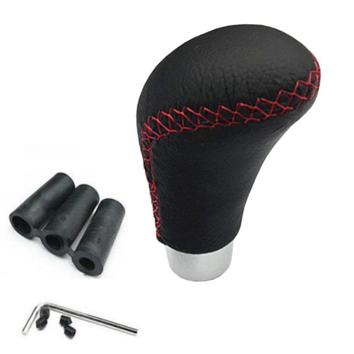Tay nắm cần số ô tô, xe hơi bọc da thật 100% dùng cho số tự động momo3-dcd