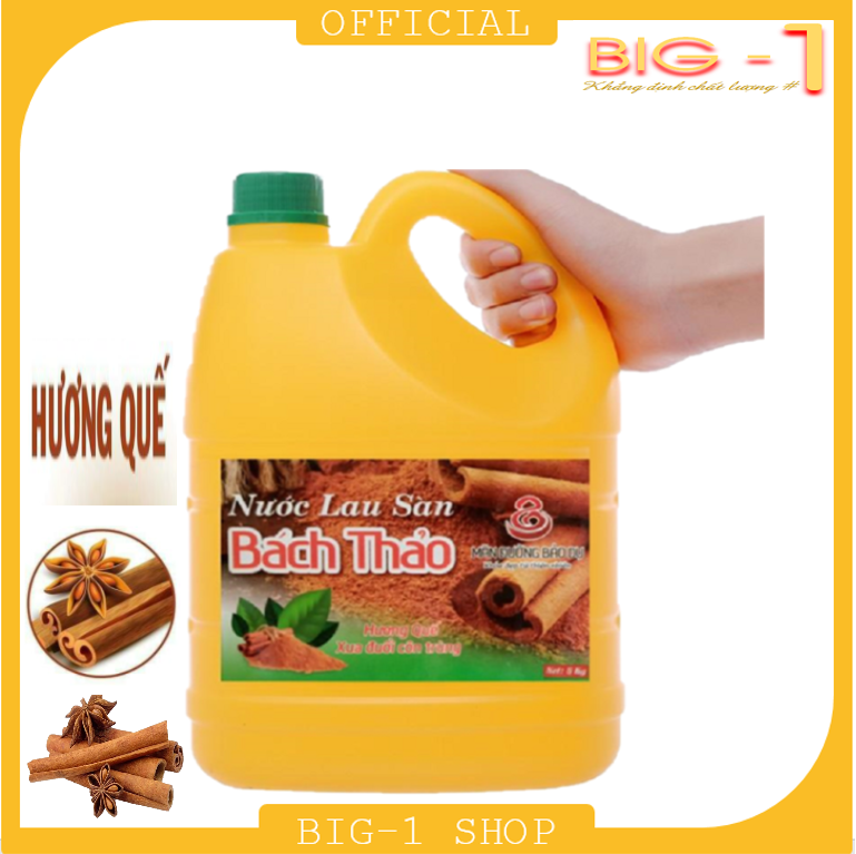 Nước lau sàn Bách Thảo hương quế xua đuổi muỗi côn trùng hương quế - chai 5kg