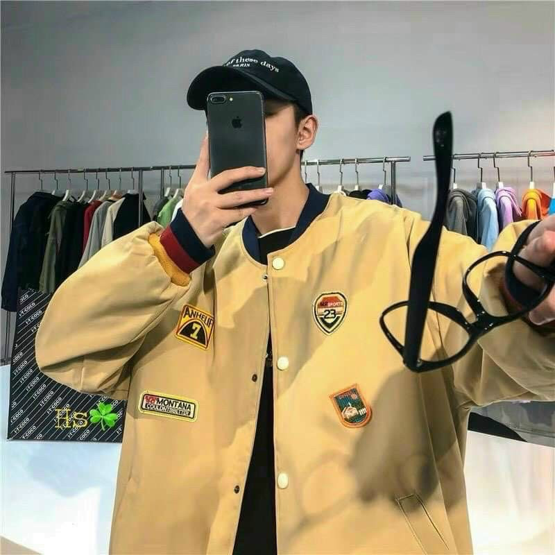 [HCM]Áo khoác bomber nam nữ chất dày dặn thời trang bốn mùa ba màu vàng xanh và đỏ