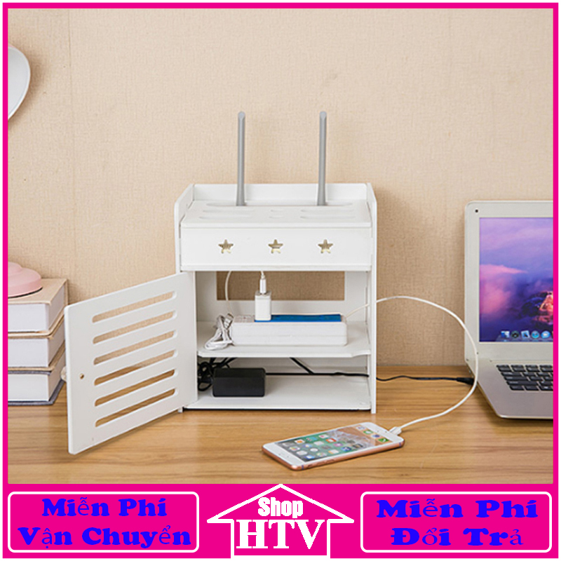 Hộp wifi đặt modem, ổ cắm điện, tạo không gian gọn gàng và an toàn