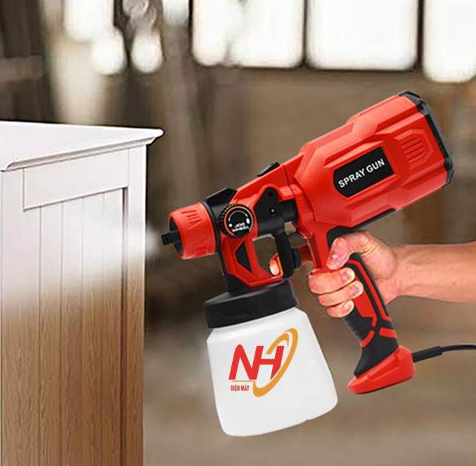 Máy phun sơn, súng phun sơn điện cầm tay 550w cao cấp có điều chỉnh