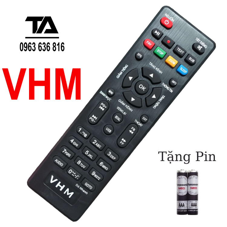 [ FREESHIP ]  Remote điều khiển đầu thu VHM Vũ Hồng Minh - Điều khiển DVB T2