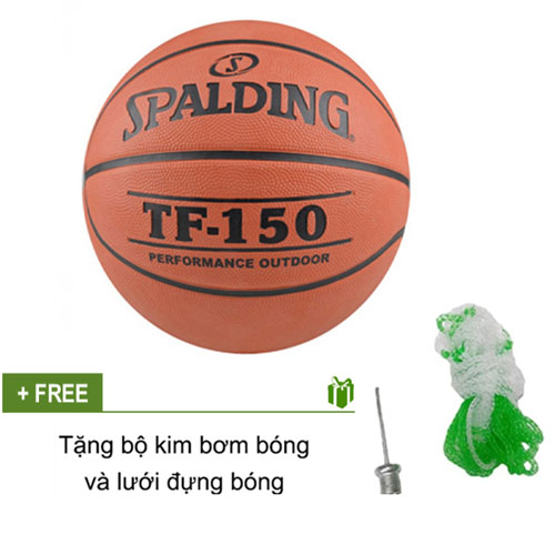 Quả bóng rổ Spalding TF150 Performance Outdoor Size 6 +Tặng bộ kim bơm bóng và lưới đựng bóng v1