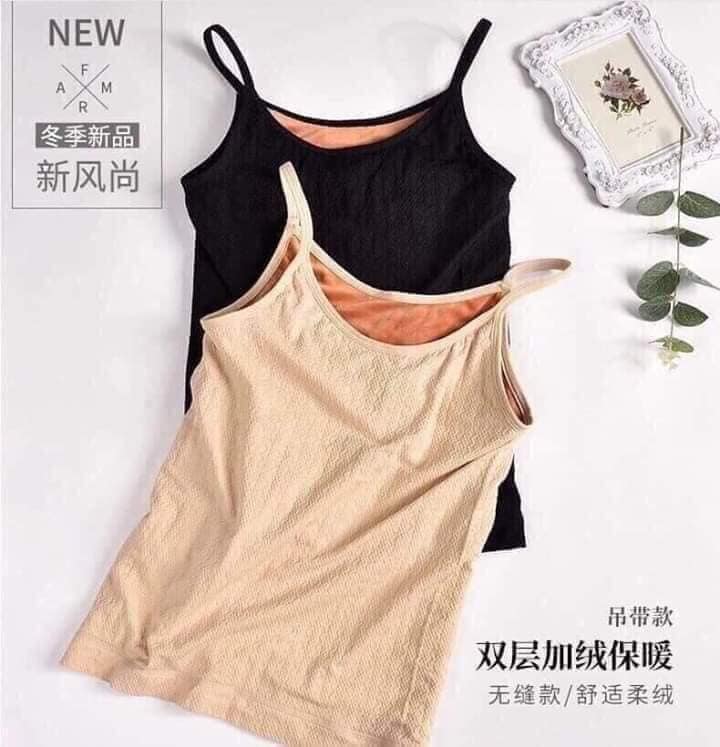 Áo 2 dây lót lông mịn ấm giữ nhiệt cơ thể tốt, thời trang 1993