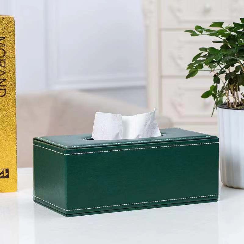 Hộp đựng khăn giấy bằng da hình chữ nhật - 4 mẫu 5.0