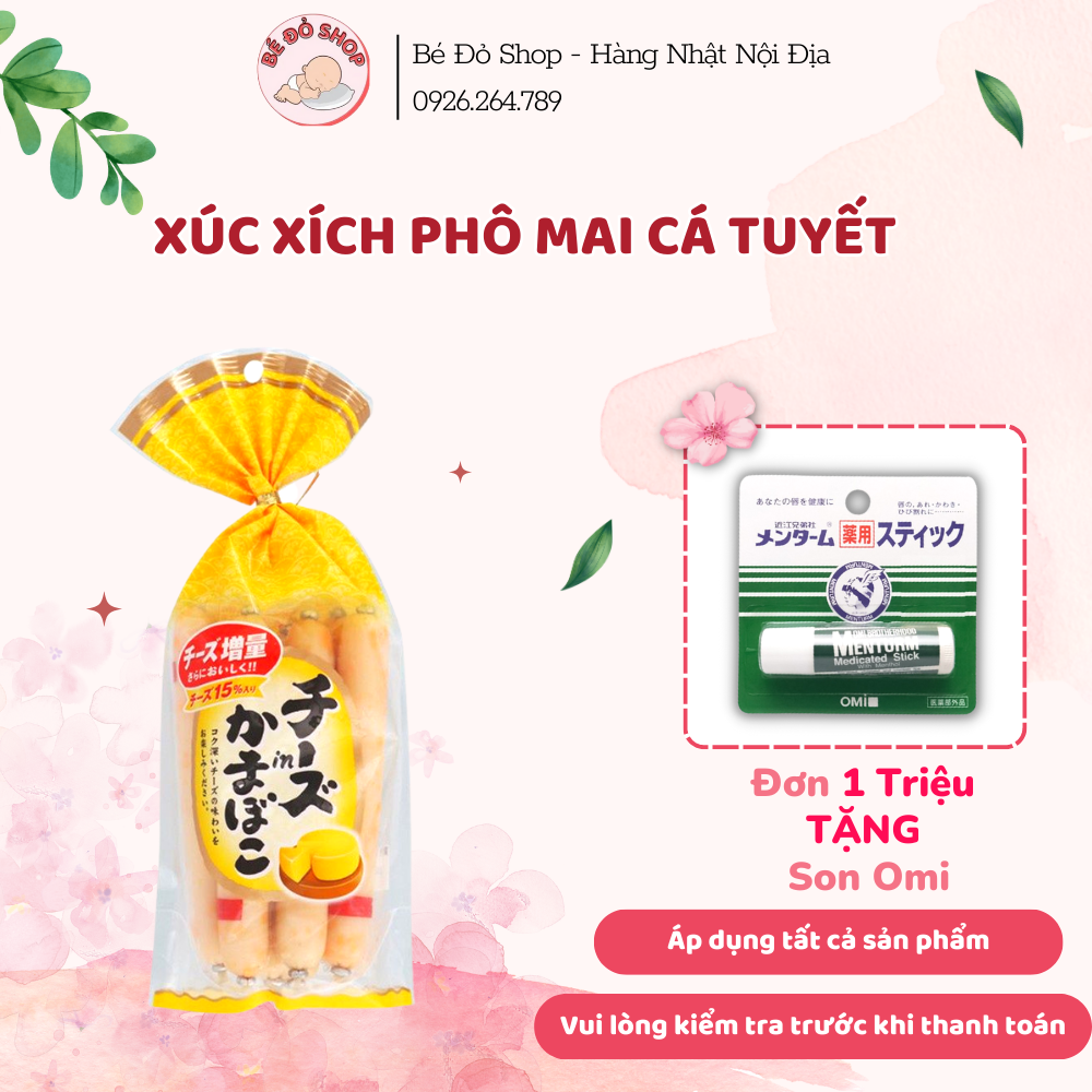 Xúc xích phô mai cá tuyết Nhật Bản