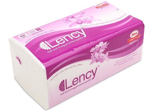 Combo 8 gói Khăn giấy lụa Lency 180 tờ