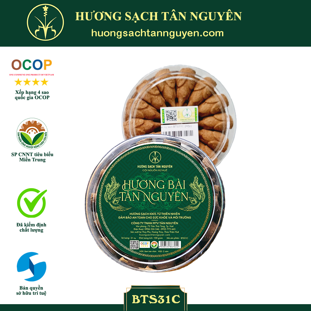 Nhang xông phong thủy, hương bài Tân Nguyên, nhang thơm cao cấp, hương dịu nhẹ thoang thoảng