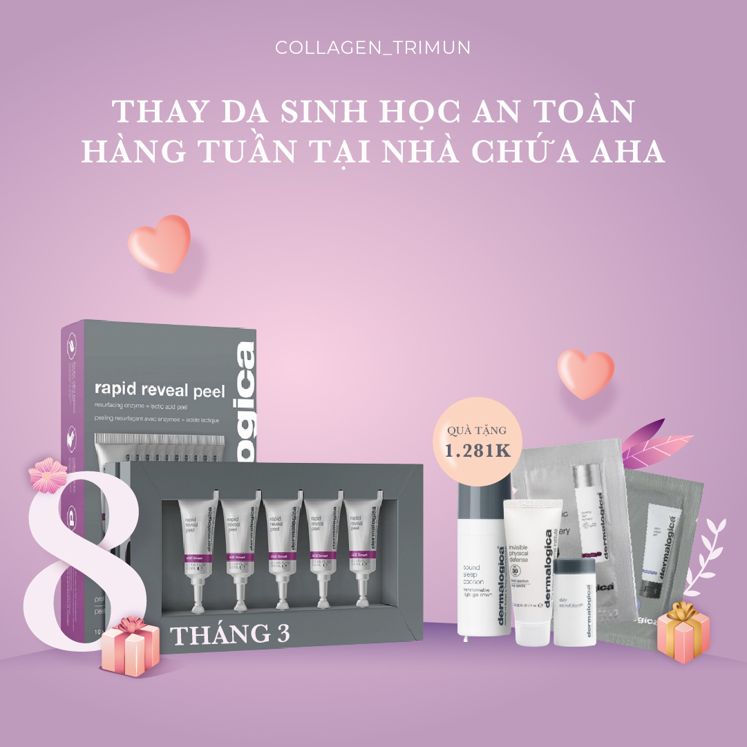 collagen_trimun - Dermalogica Rapid Reveal Peel - Lột tẩy da chết sinh học AHA tại nhà
