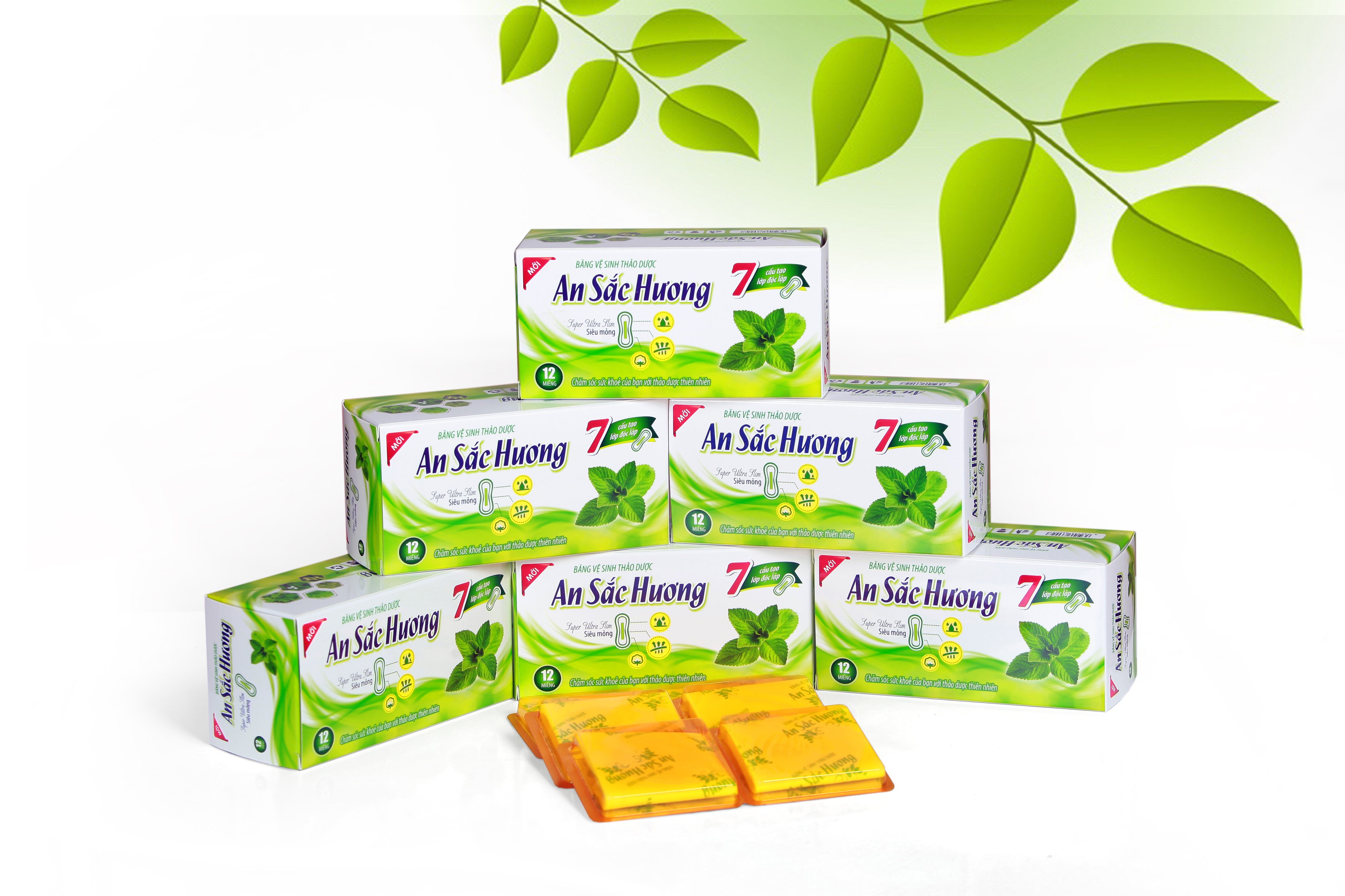 Băng vệ sinh 100% thảo dược thiên nhiên an sắc hương an toàn, lành tính, êm dịu