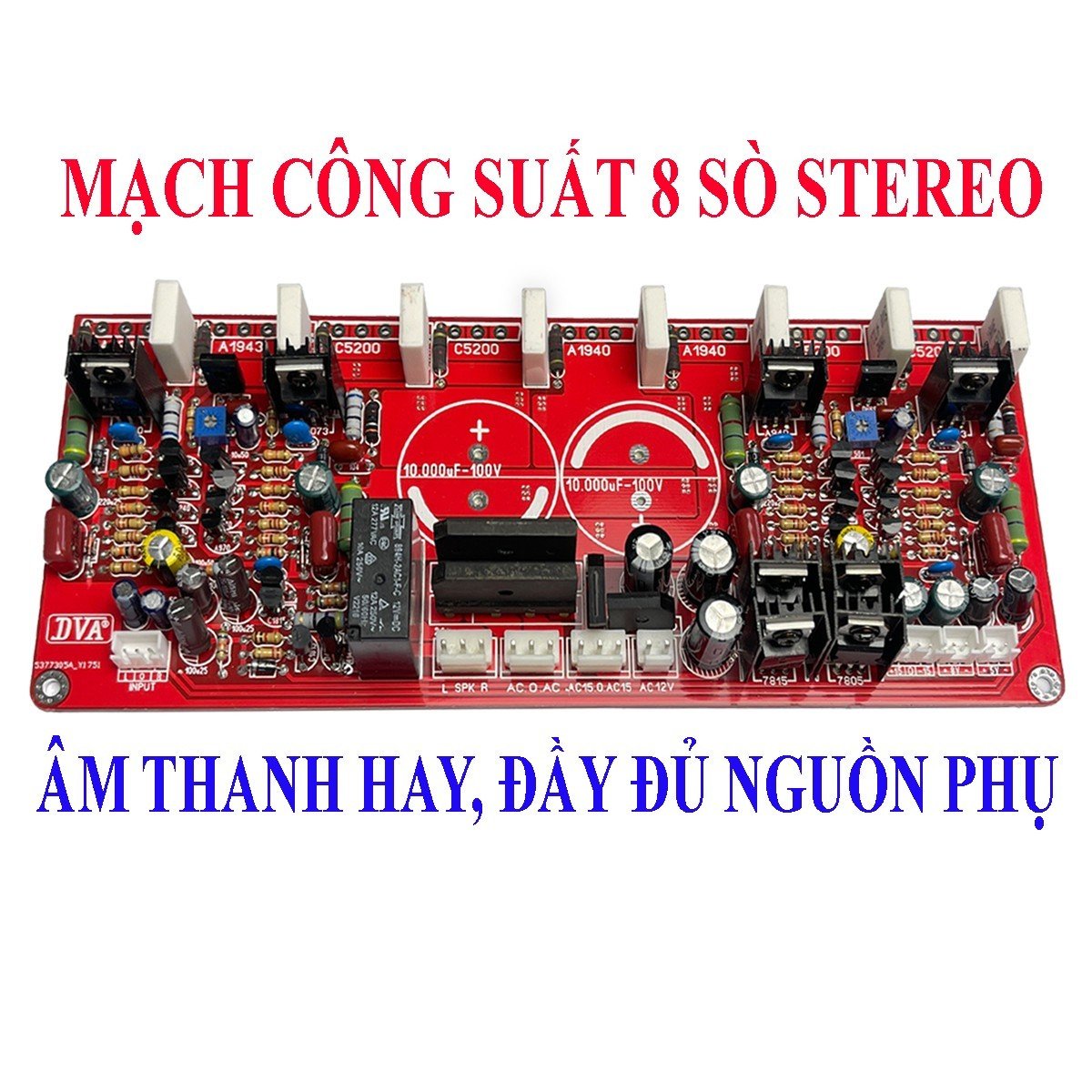 Mạch công suất 8 sò stereo