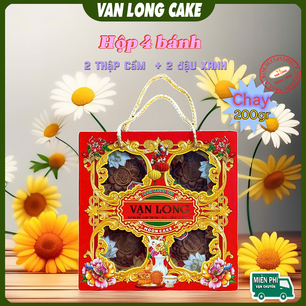 Hộp bánh trung thu chay 4 cái 200g