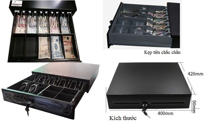 Ngăn kéo hộp đựng két đựng tiền thu ngân size lớn Roco RC407