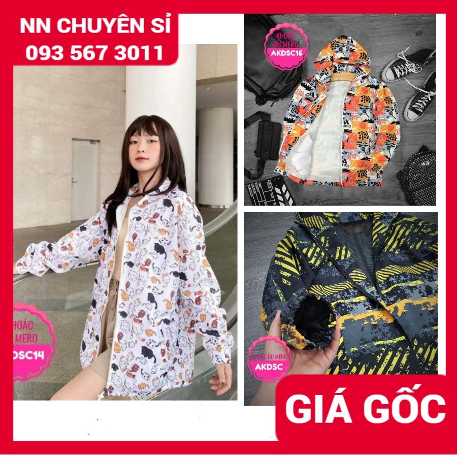 Áo khoác dù in hình siêu chất 🎗 hàng đẹp 🎗 ảnh thật 🎗 áo khoác dù cặp nam nữ 🎗 áo khoác dù mero