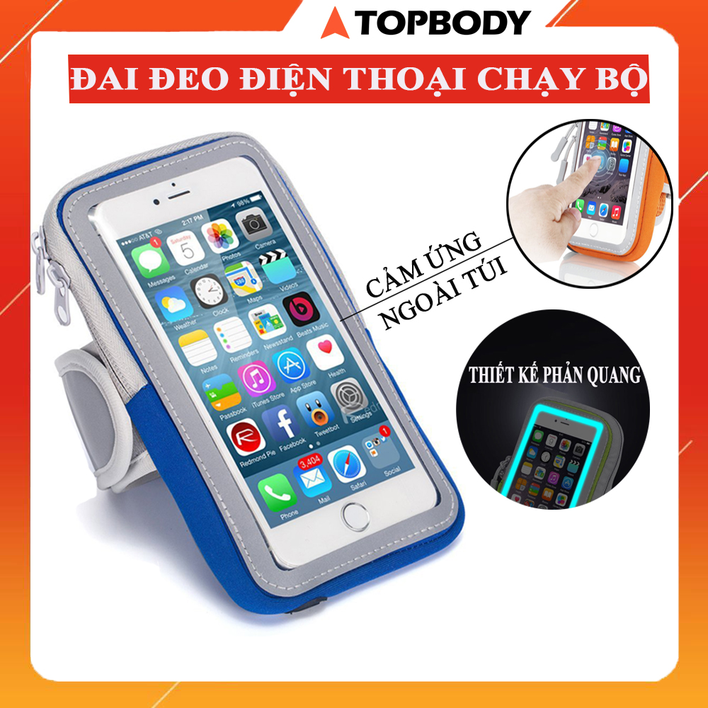 Đai đeo điện thoại chạy bộ, đai đeo điện thoại chống nước cao cấp TOPBODY - TUIDT01
