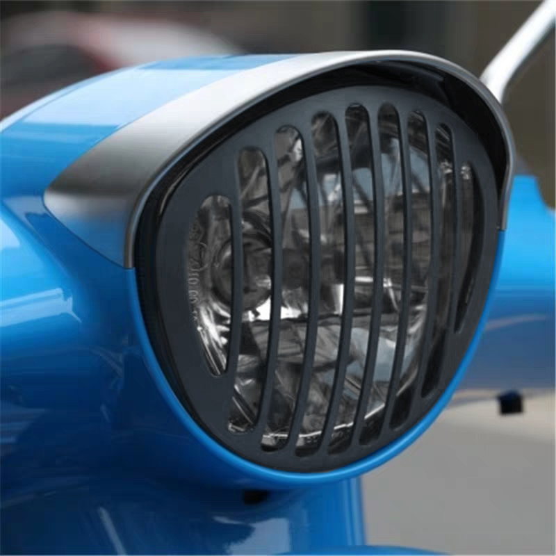 Xe máy Đèn pha bìa cho Peugeot django150 django 150i đầu đèn bảo vệ lưới tản nhiệt bảo vệ Bìa CNC nhôm Net phụ kiện