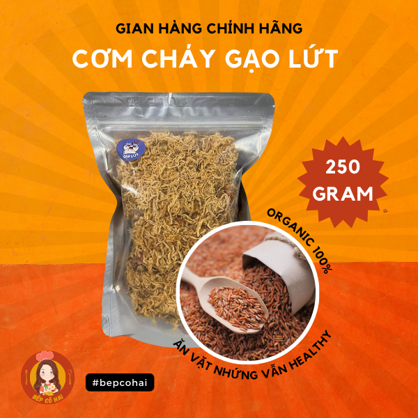 Ăn vặt cơm cháy gạo lứt Bếp Cô Hai 250gr