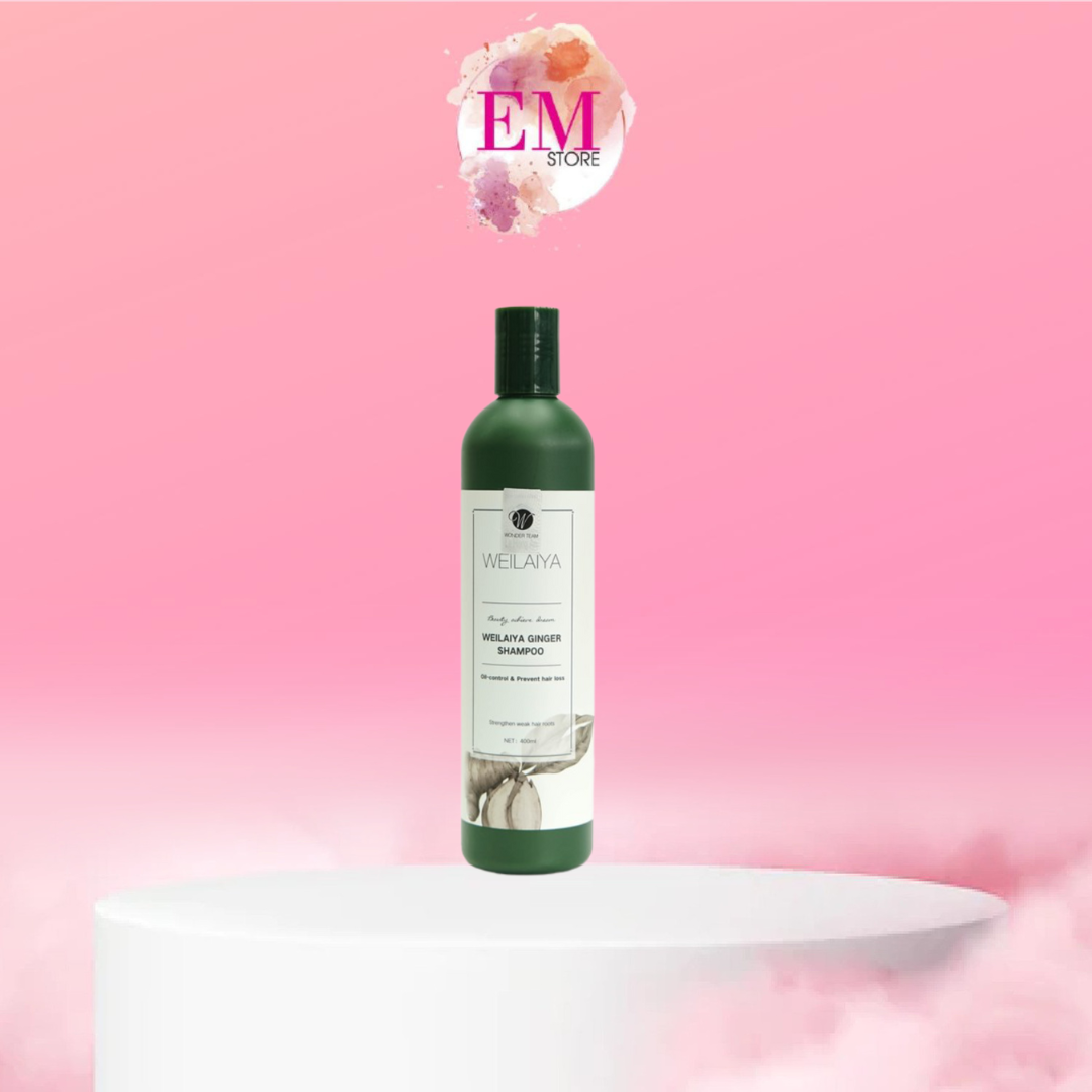 Dầu gội Weilaiya Ginger Shampoo gừng trắng giúp tóc mềm mượt 400ml tem trắng
