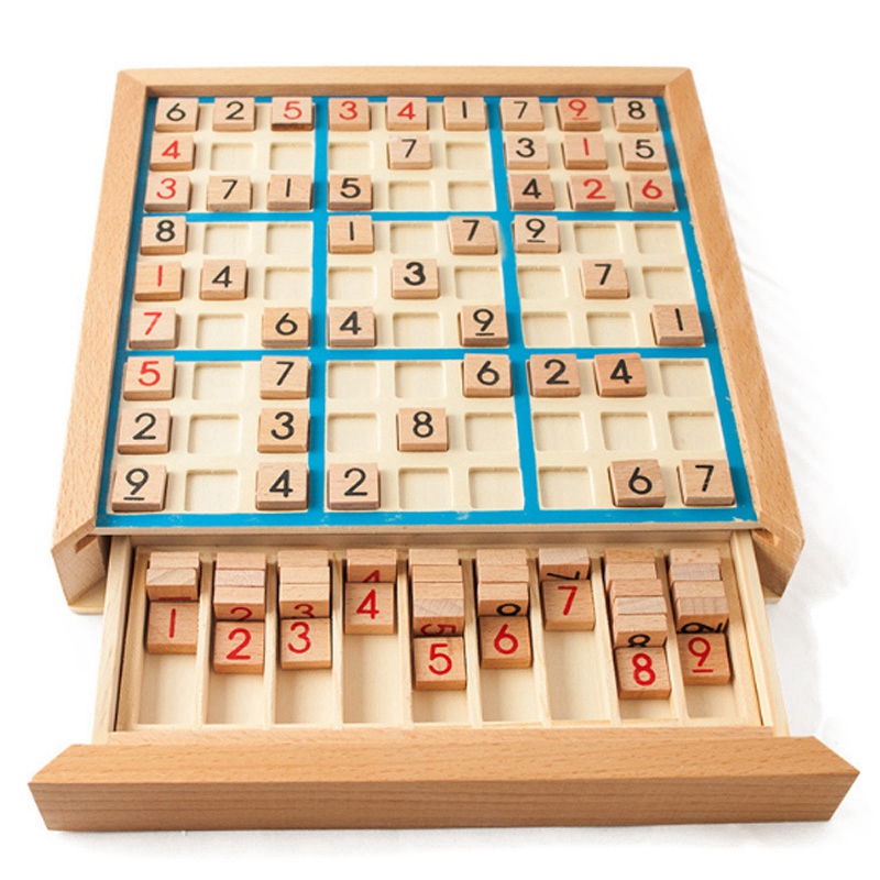 Wooden Four-Six-Nine-Squares Sudoku Toy Sudoku Digits Intelligent Fancy Educational Wood Toys