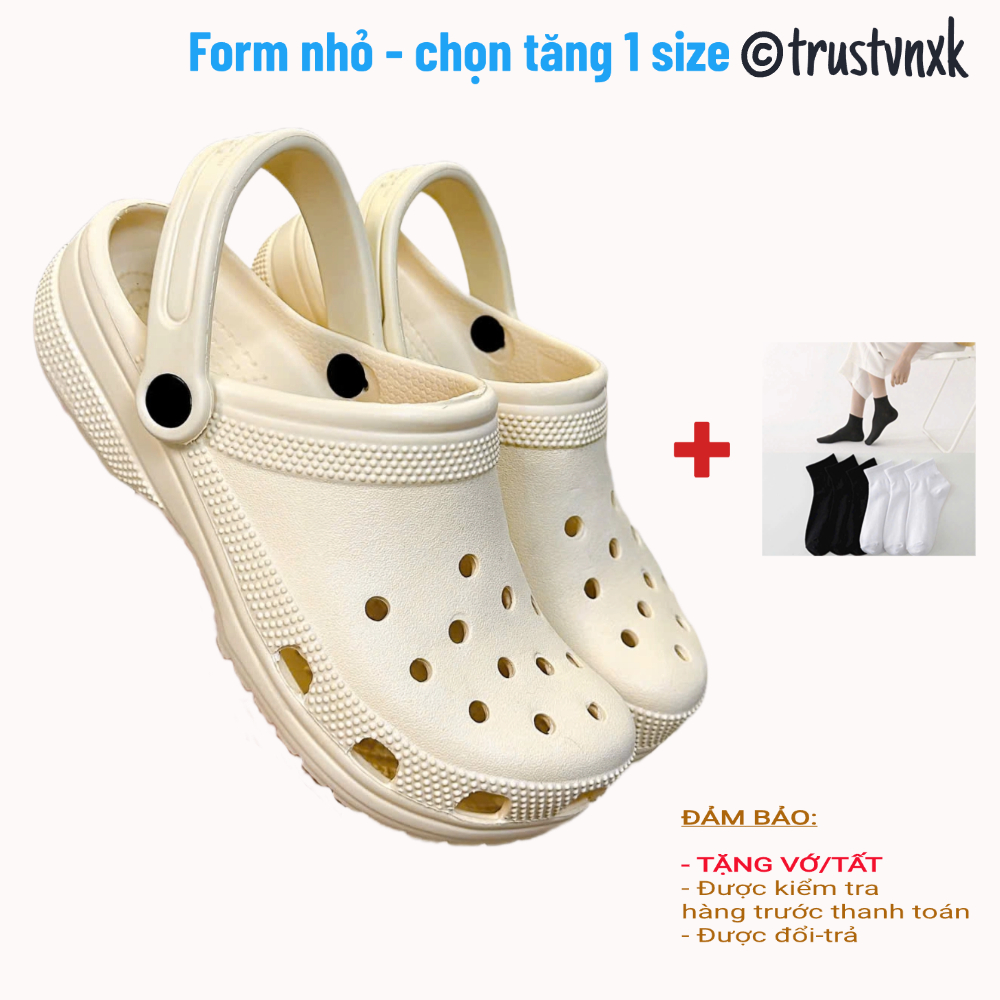 Cross Clog Classic Free Socks and 10 Jb Stickers Solid Molded Cross Strap Sandals for Men and Women Waterproof Back Strap Sandals - 6
