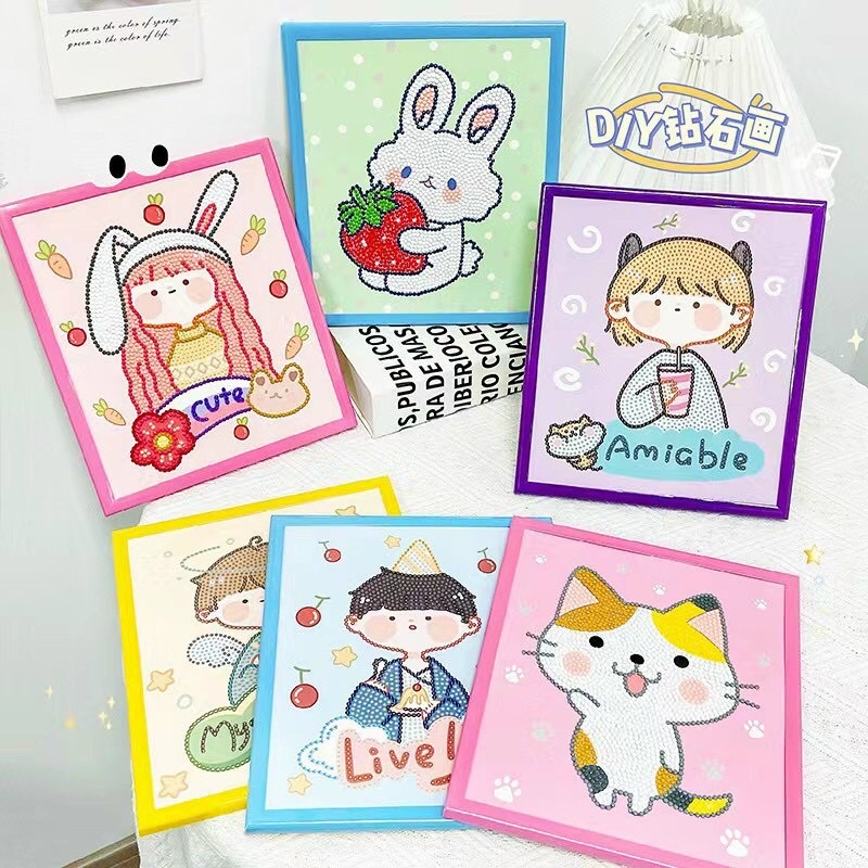Bộ Tranh Đính Đá Mini Họa Tiết Hoạt Hình Dễ Thương Độc Đáo Dùng Trang Trí Nhà Cửa quà tặng Tinami