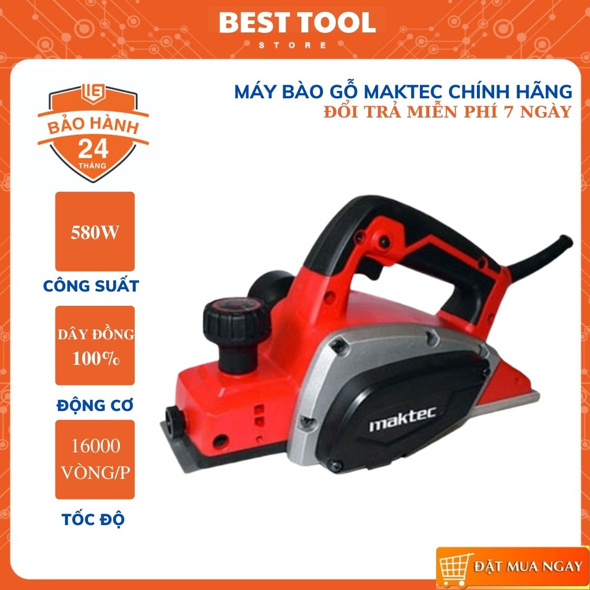 Máy bào gỗ Maktec - Máy bào gỗ cao cấp tặng kèm lưỡi bào