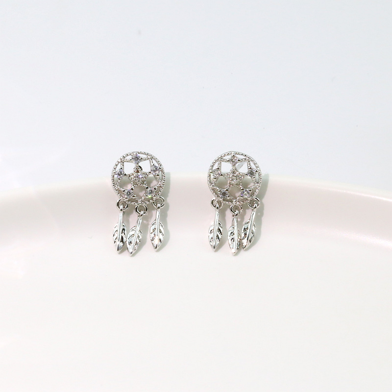 Khuyên tai bạc Ý dreamcatcher đính đá lấp lánh cam kết hàng đúng mô tả chất lượng đảm bảo an toàn đến sức khỏe người sử dụng