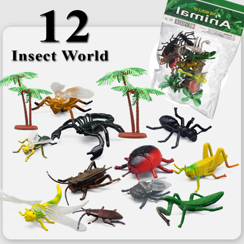 [HCM]Bộ 12 mô hình côn trùng Safari sống động - New4all Animal World đồ chơi có màu sắc đẹp giống thật rất dễ nhận biết giúp bé ghi nhớ và học hỏi về thế giới côn trùng dễ dàng hơn