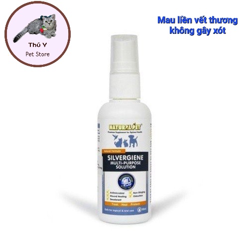 Nano bạc Mỹ Silvergiene 60ml sát khuẩn và mau lành vết thương chó mèo