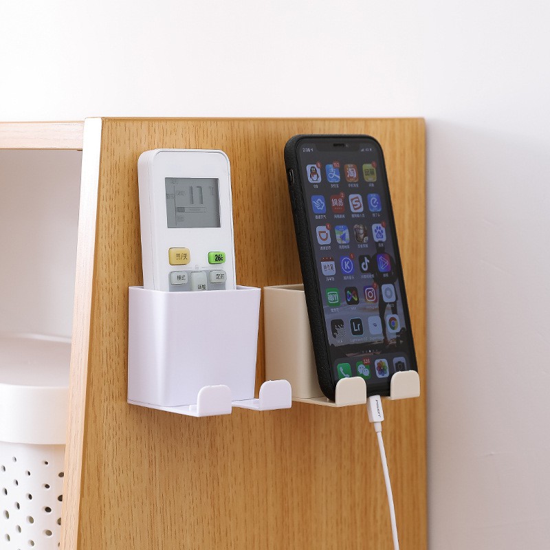 Kệ đựng remote máy lạnh đa năng - Treo Sạc Điện Thoại dán tường tiện lợi