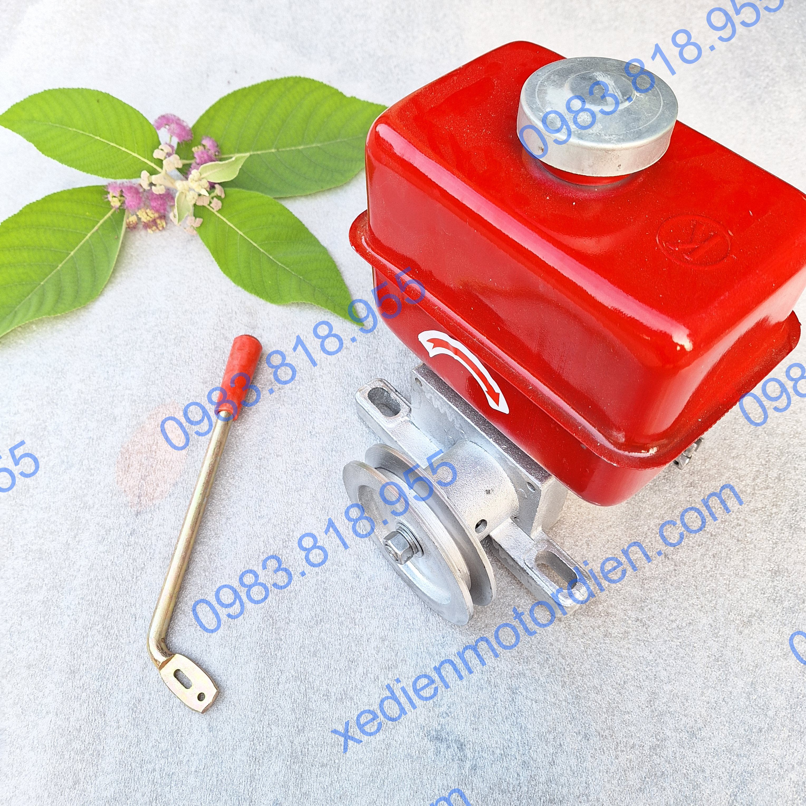 Bơm thủy lực van 2 chiều đầu puly có bình dầu - nguồn thủy lực 2 chiều