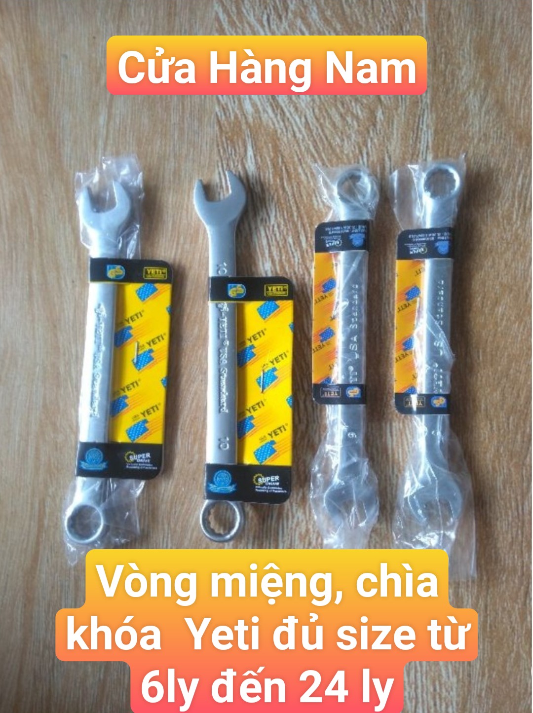 VÒNG MIỆNG/CỜ LÊ/ CHÌA KHOÁ YETI ĐỦ SIZE TỪ 6 LY ĐẾN 32 LY CHỌN SIZE THEO THUỘC TÍNH