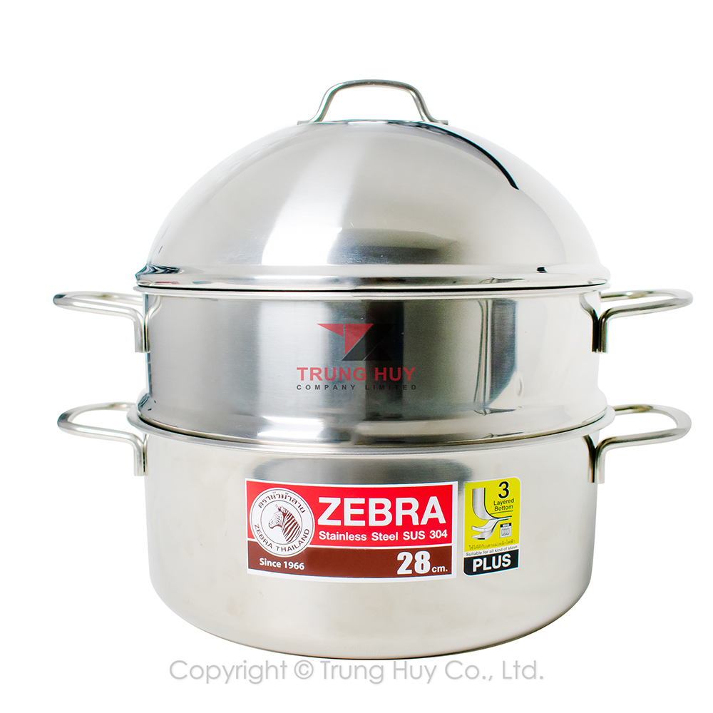 [ Zebra Thailand ]BỘ NỒI XỬNG INOX 28CM - 164390