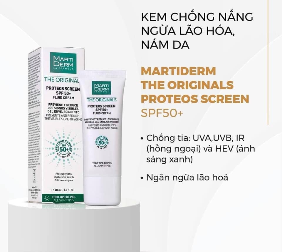 Kem chống nắng martiderm tây ban nha