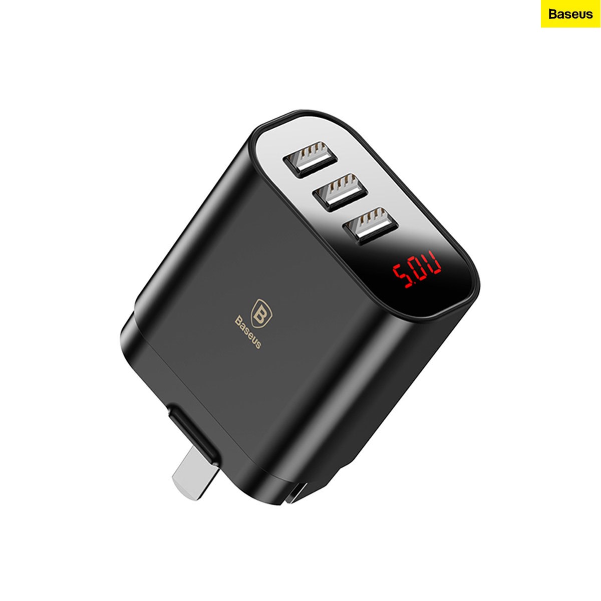 [HCM]Bộ sạc đa năng Baseus Mirror Lake Intelligent Digital Display Travel Charger 3 cổng sạc (3 Ports USB LED Intelligent Digital Display Fast Charging) - Hàng chính hãng