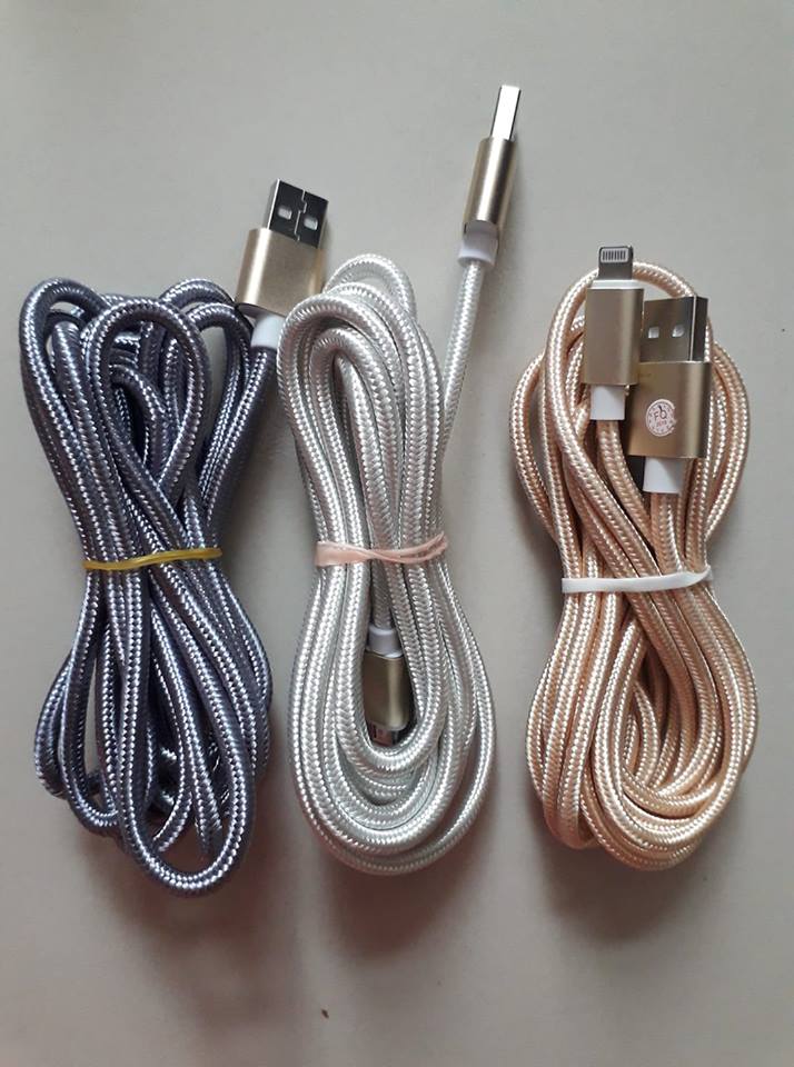 Cáp sạc dù dài 3m iPhone/Oppo/Samsung