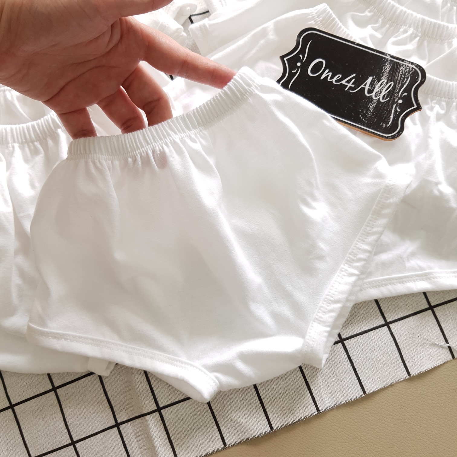 Newborn đến 20kg Combo 10 quần đùi chục đáy ngang sơ sinh màu trắng luyện bỏ tã cho bé - Sản phẩm sản xuất bởi ONEFORALL