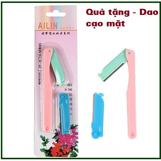 [Gía rẻ] Bộ dao cạo lông mày Ailin cho nữ siêu bén , dao tự tỉa chân mày,lông mặt, lông nách 2 lưỡi