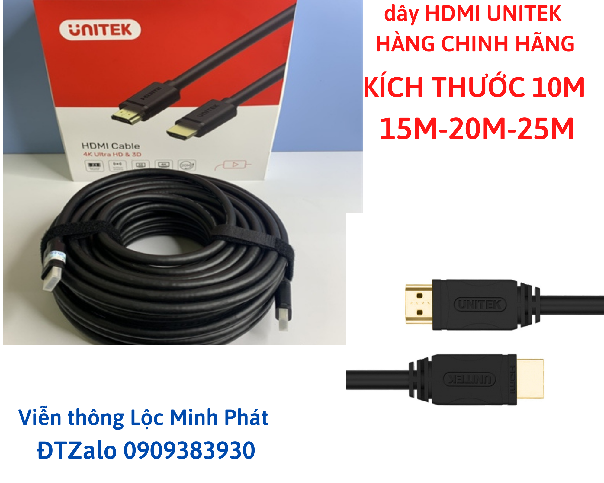 Dây cáp hdmi unitek ultra 4k 10m -15m-20m-25m