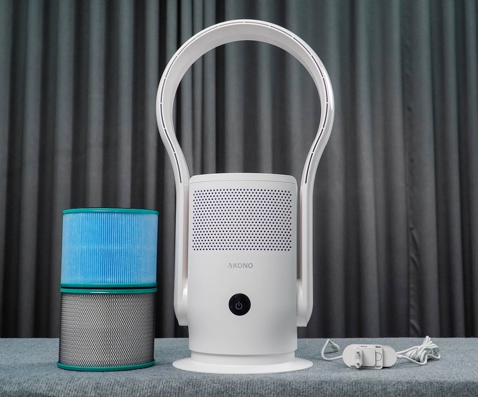 Quạt không cánh kèm lọc không khí Akono XR-FAN03GL kết nối App thông minh điều khiển qua ứng dụng