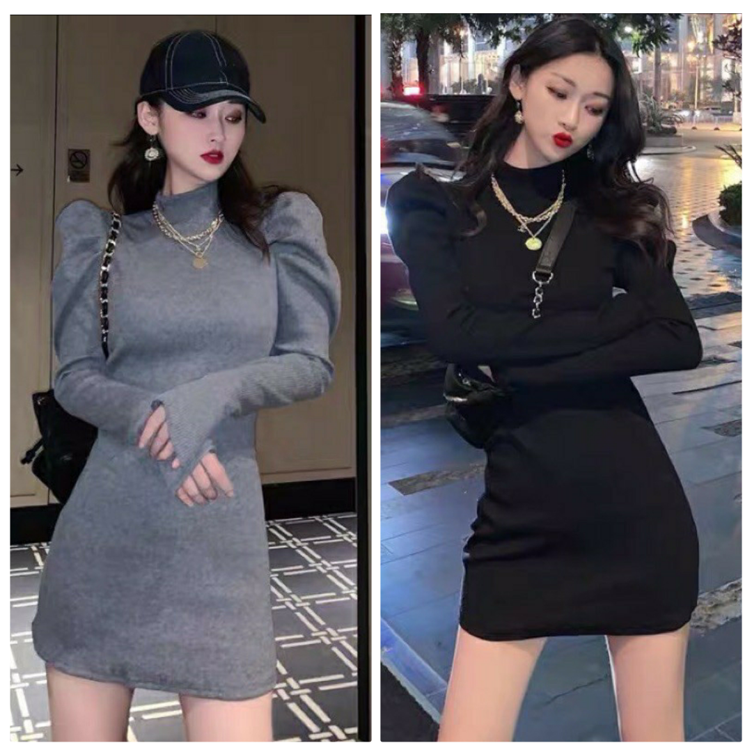 Đầm ôm body tay dài vai bồng thời trang XIXO cao cấp sang mịn đẹp