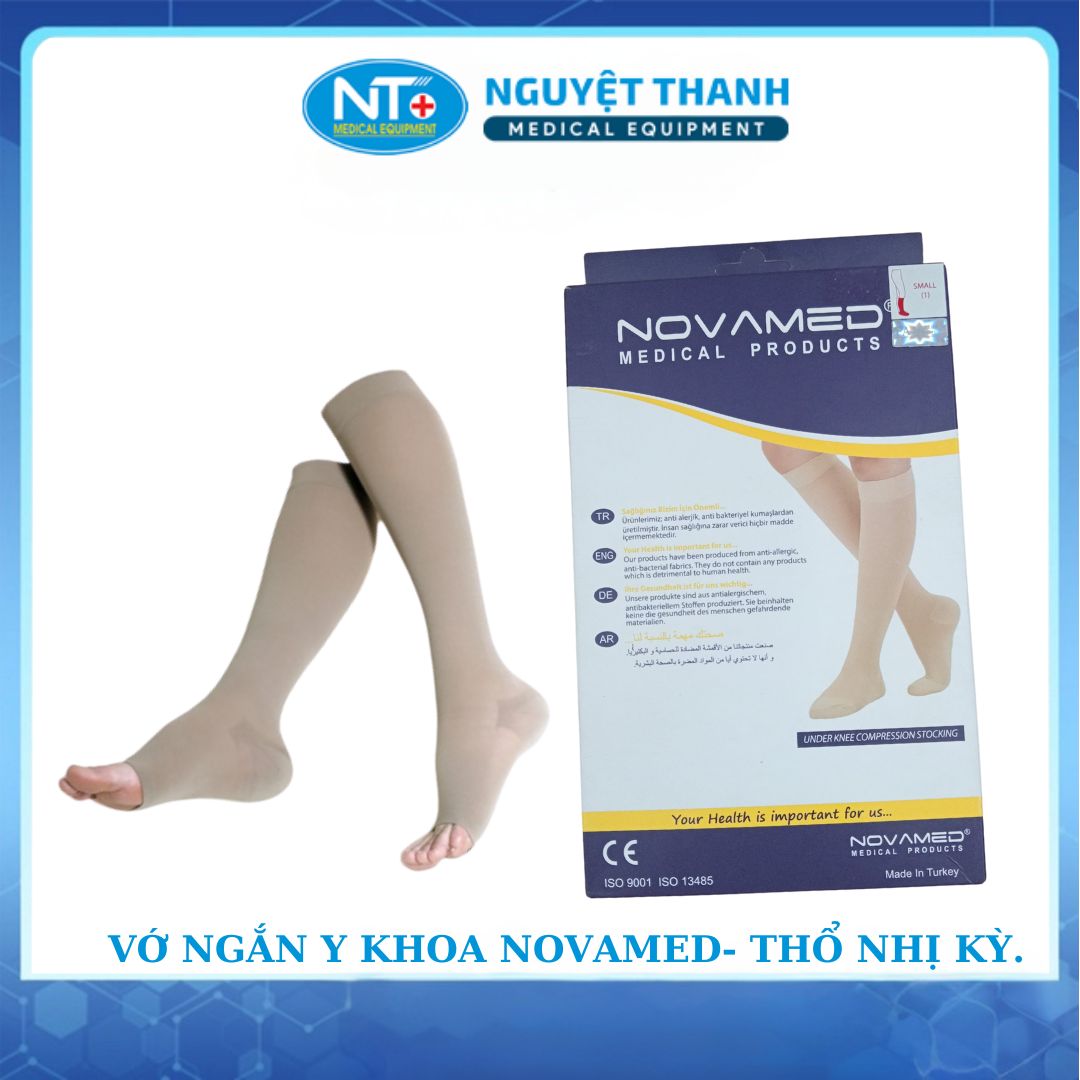 Vớ ngắn Y Khoa  Novamed - Thổ Nhị Kỳ. Hỗ Trợ điều trị giãn tĩnh mạch chân.