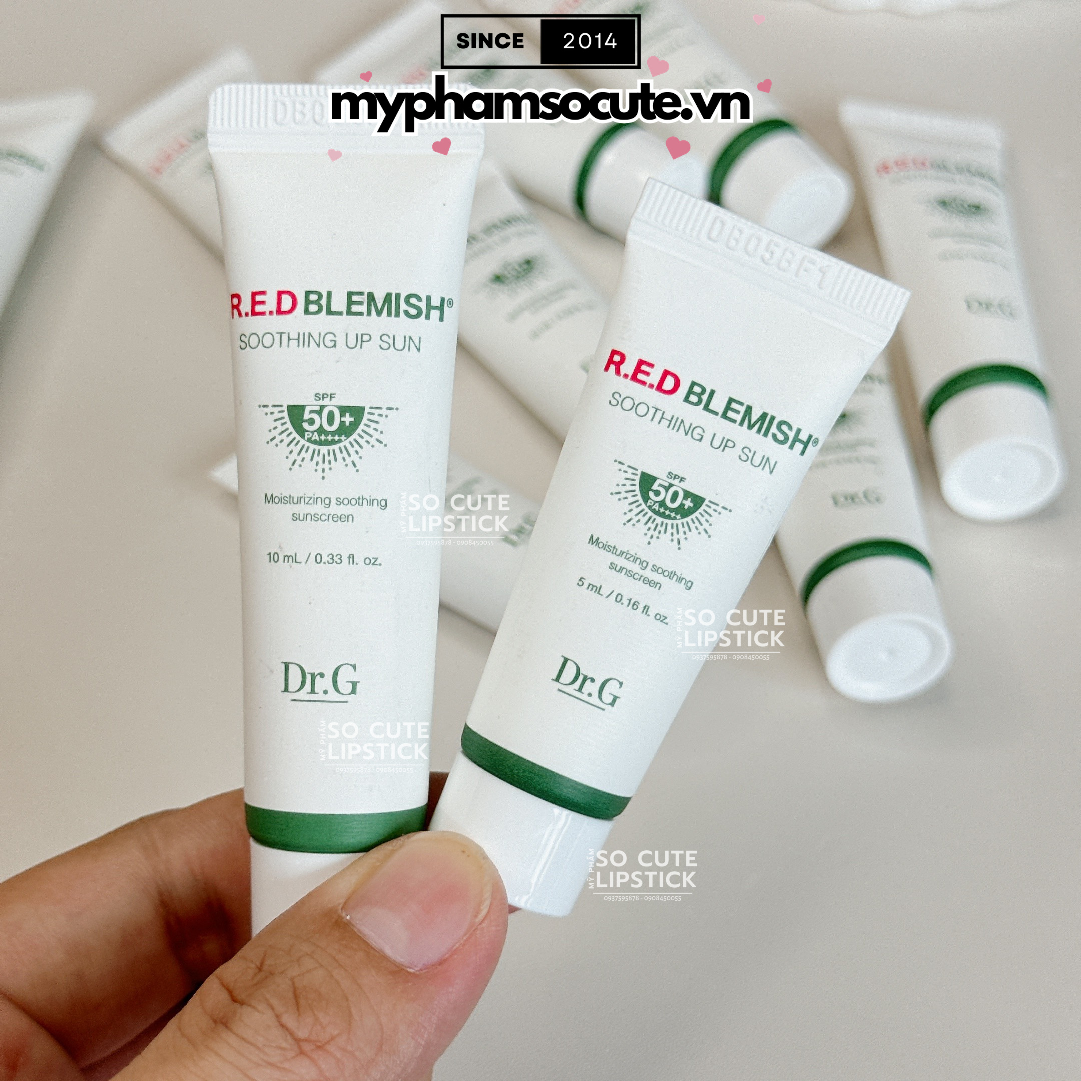  Kem Chống Nắng Phổ Rộng Dr G R.E.D Blemish Soothing Up Sun SPF 50+ Mini 5ml - 10ml 