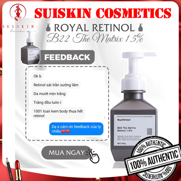 Kem ủ kích trắng body retinol 1,5% royal retinol b22 the matrix