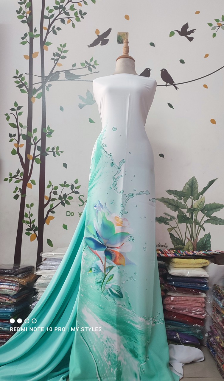 Vải áo dài đẹp lụa Thái Tuấn, mẫu thiết kế độc quyền