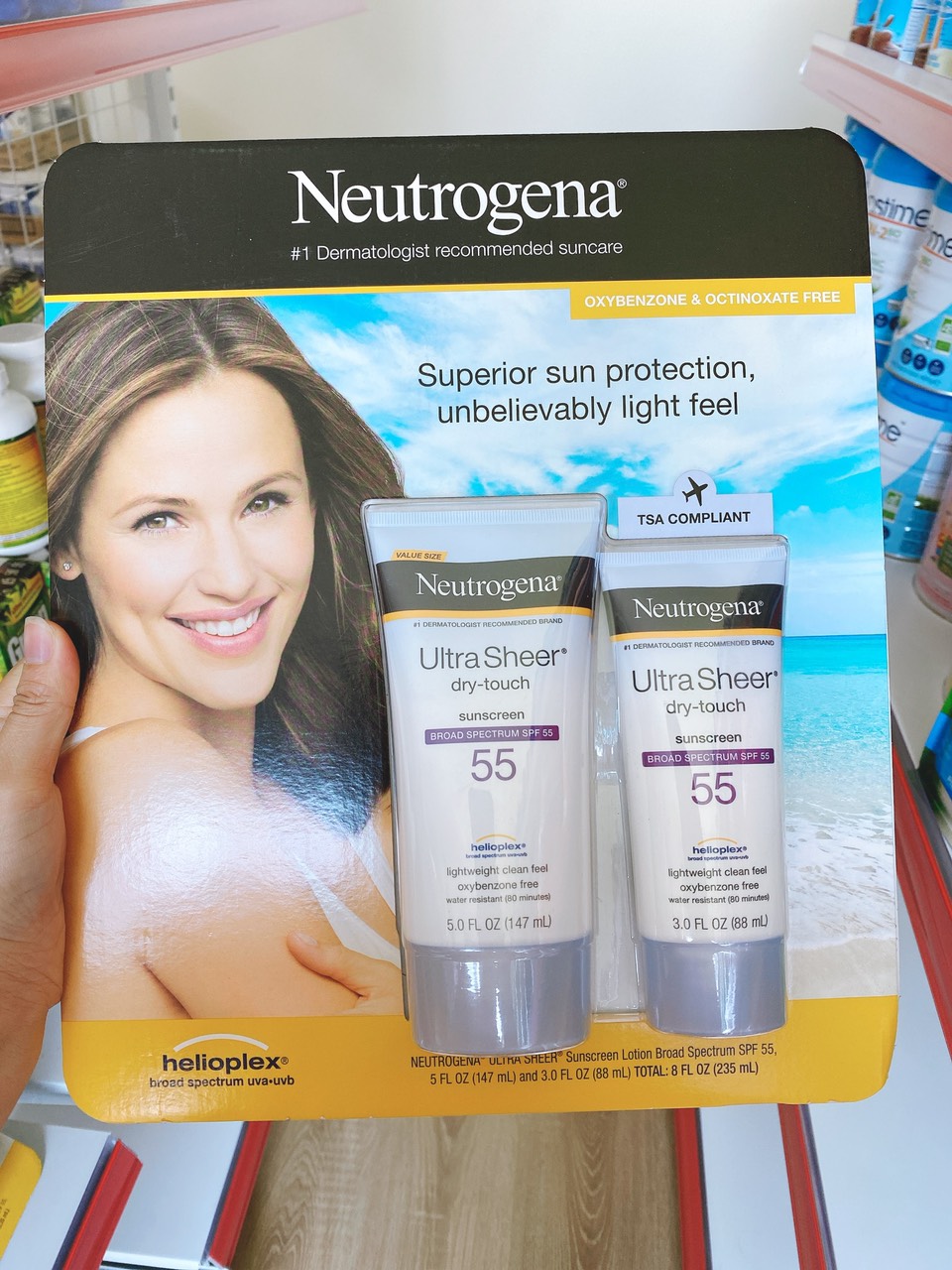 SÉT KEM CHỐNG NẮNG NEUTROGEN ULTRA SHEER 55 DRY TOUCH (147ML + 88ML ) Mỹ 2024 MẪU MỚI